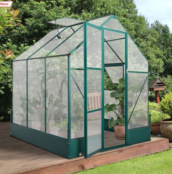 Outsunny 6' x 6' x 7' Walk-in Plant Greenhouse Hot House with Window/Doors