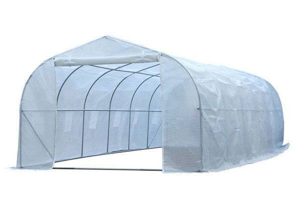 Outsunny 26' x 10' Large Outdoor Heavy Duty Walk-In Greenhouse - White