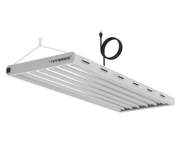 VIVOSUN 6500K T5 HO Fluorescent Grow Light Fixture 4FT 6 Lamp