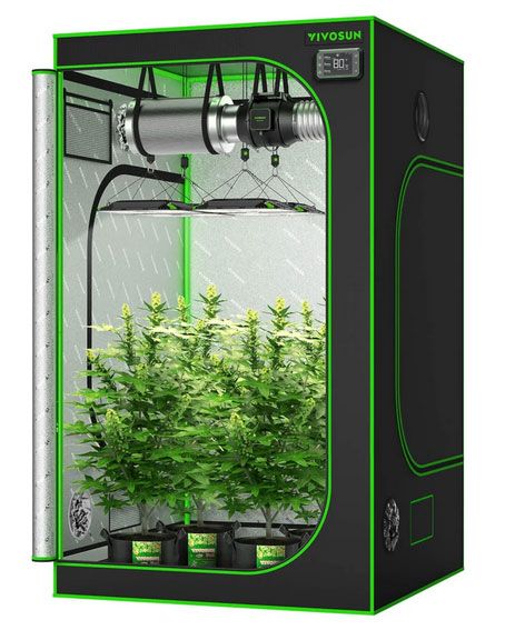 VIVOSUN S448 4x4 Mylar Grow Tent, 48