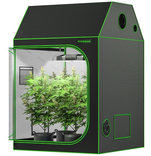 VIVOSUN R446 Roof 4x4 Mylar Grow Tent, 48