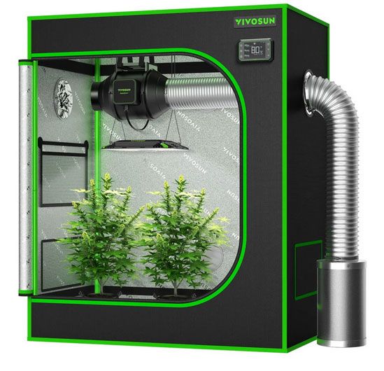 VIVOSUN S3018 2.5x1.5 Mylar Grow Tent, 30